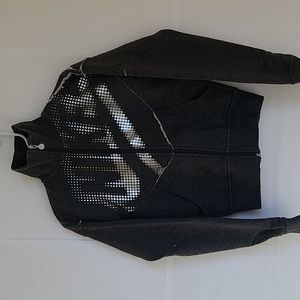 NIKE Vintage Metallic Logo, Raw Edge Detail Zip Down Sweatshirt Sz Small